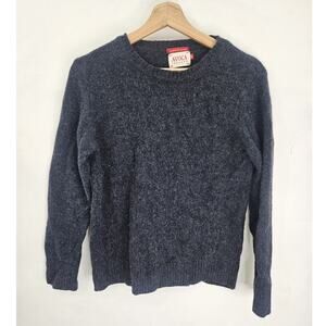 Avoca Ireland Collection Women’s Blue Cashmere Wool Sweater Warm Size M Preppy